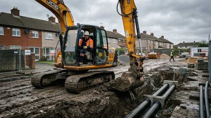 excavator residential site dublin