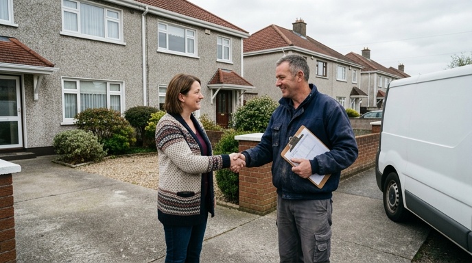 What Should You Do First in a Home Renovation? 3 Structural engineer inspecting an older Irish home before renovation works